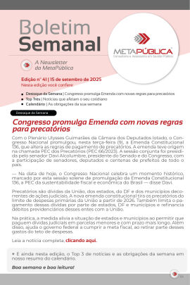 Imagem da notícia BOLETIM SEMANAL Nº 41 - 15 DE SETEMBRO DE 2025